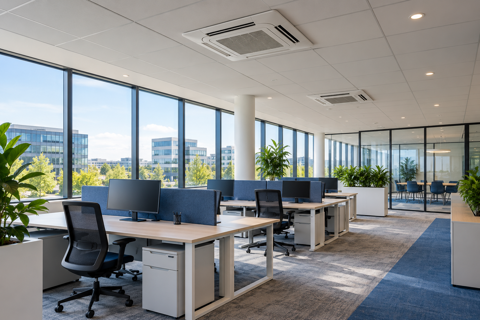 Kantoor met airconditioning